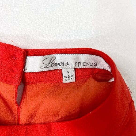 Lovers + Friends Dress Womens Small Mini Keyhole Neck Orange Sleeveless - Picture 4 of 6